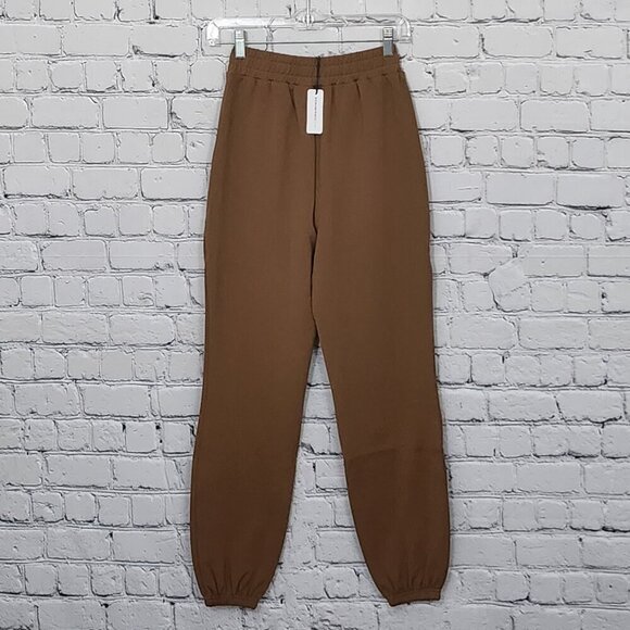 2/$50 WeWoreWhat Brown Brushed Back Terry Jogger Pants Size XS - Picture 2 of 6
